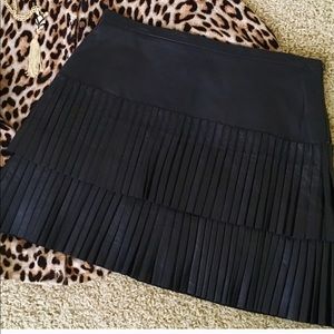 BCBGMAXAZRIA Pleated leather skirt